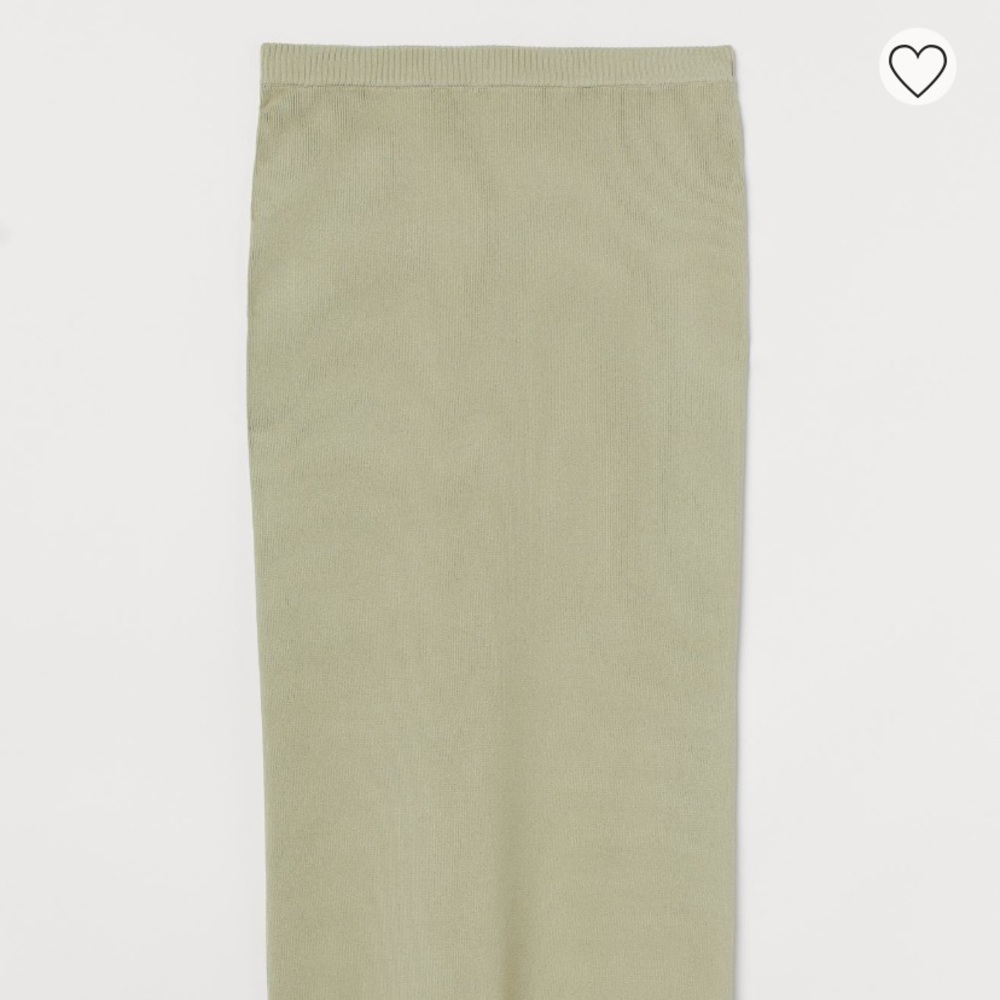 GREEN FITTED MIDI SKIRT (H&M)